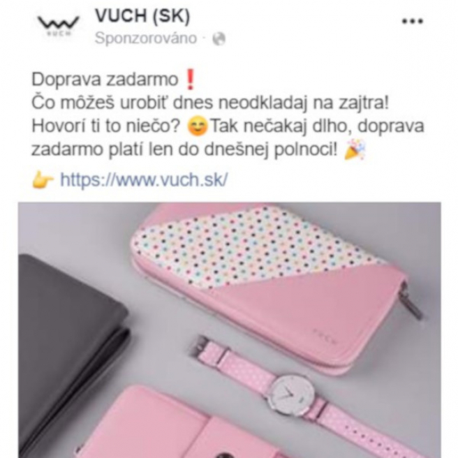 Príklad na reklamný text. Zdroj: Vuch SK