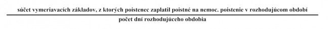 Výpočet denného vymeriavacieho základu.