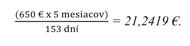 Výpočet denného vymeriavacieho základu.