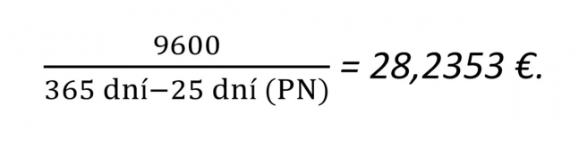 Výpočet denného vymeriavacieho základu.