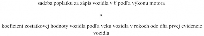 Výpočet registračnej dane za auto