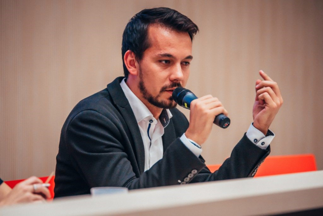 Juraj Šeliga, diskusia k téme korupcie (Night of Chances Business 2018). Zdroj: Archív Night of Chances