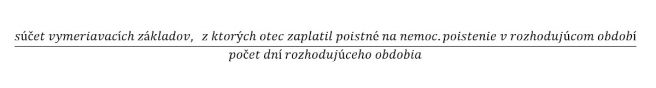 Výpočet denného vymeriavacieho základu.