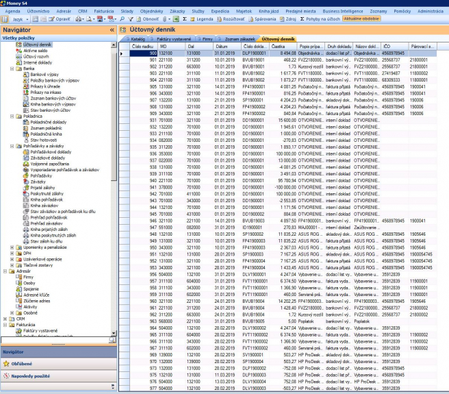 Obr. 2 - Účtovný denník Money S4