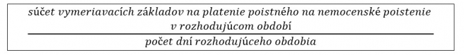 Poznámka: vypočítaný DVZ sa zaokrúhľuje na štyri desatinné miesta nadol a suma náhrady príjmu sa zaokrúhľuje na celé eurocenty nahor