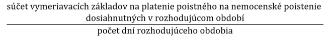 Poznámka: takto vypočítaný DVZ sa zaokrúhľuje na štyri desatinné miesta nadol.