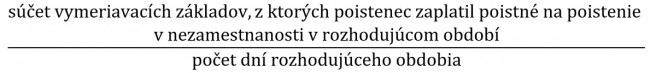 Poznámka: DVZ sa zaokrúhľuje na štyri desatinné miesta nahor